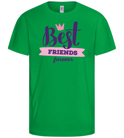 BFF Crown Design - Basic kids t-shirt_MEADOW GREEN_front