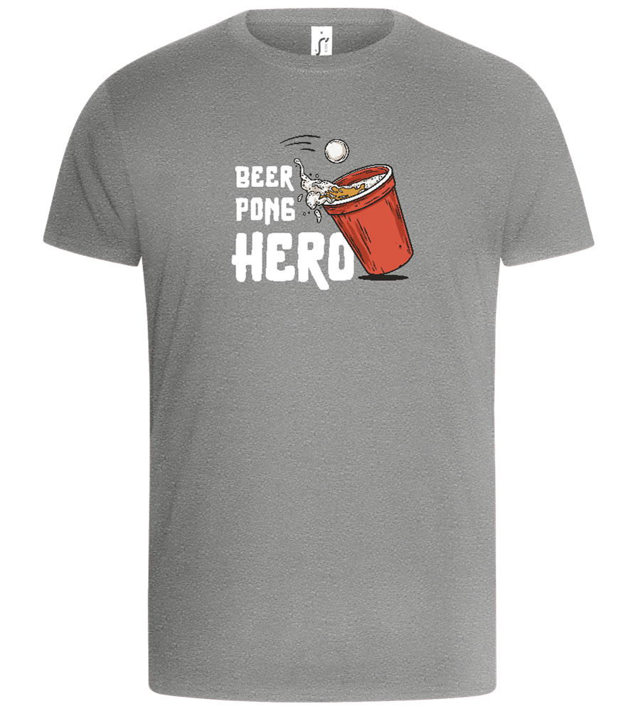 Beer Pong Hero Design - Basic Unisex T-Shirt_ORION GREY_front