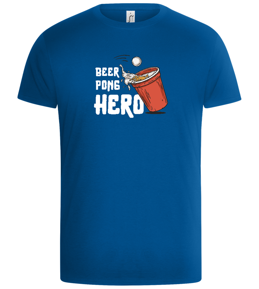 Beer Pong Hero Design - Basic Unisex T-Shirt_ROYAL_front