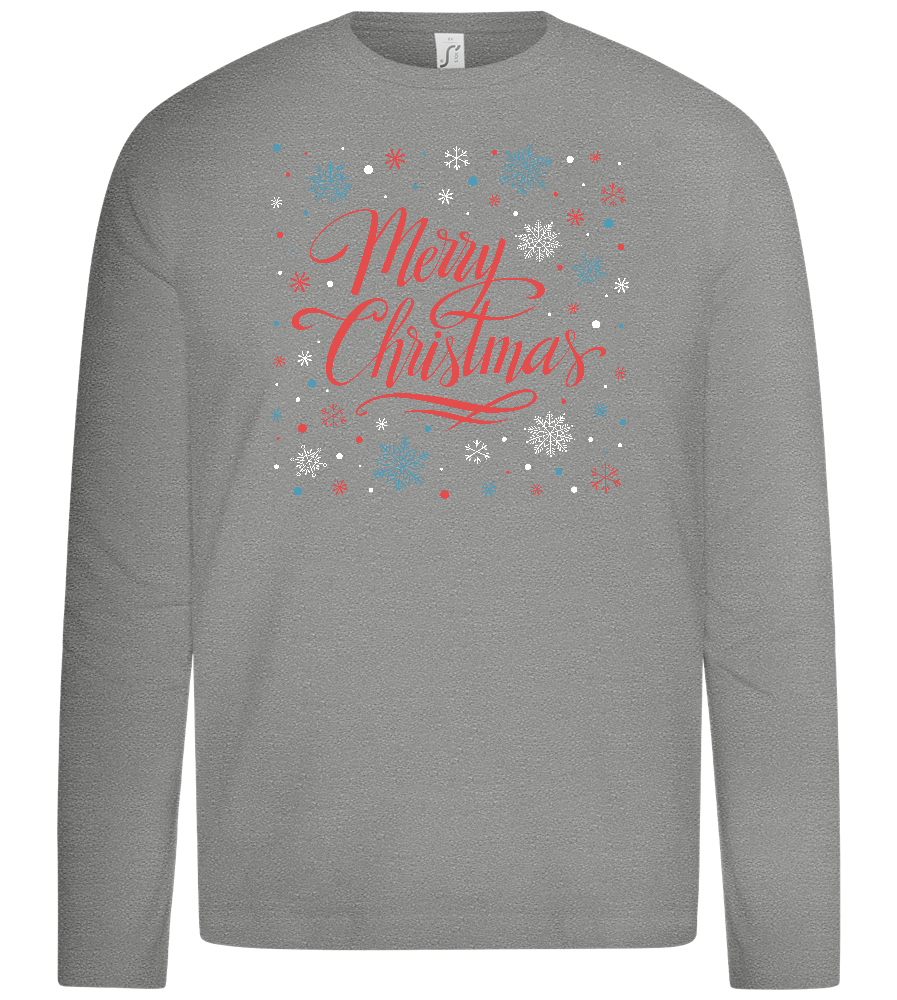 Merry Christmas Snowflakes Design - Premium kids long sleeve t-shirt_ORION GREY_front