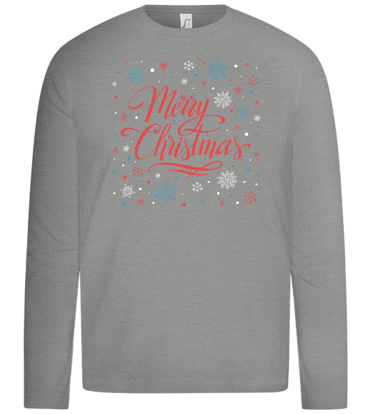 Merry Christmas Snowflakes Design - Premium kids long sleeve t-shirt_ORION GREY_front