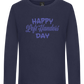 Happy Left Handers Day Design - Premium kids long sleeve t-shirt_FRENCH NAVY_front