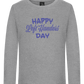 Happy Left Handers Day Design - Premium kids long sleeve t-shirt_ORION GREY_front