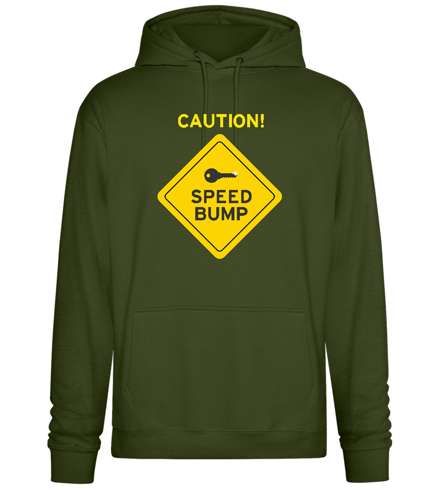 Speed Bump Ahead Design - Premium Essential Unisex Hoodie_ARMY_front