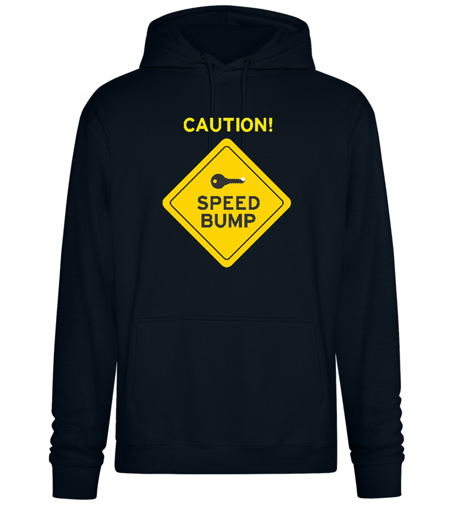 Speed Bump Ahead Design - Premium Essential Unisex Hoodie_BLACK_front