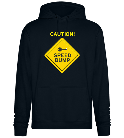 Speed Bump Ahead Design - Premium Essential Unisex Hoodie_BLACK_front