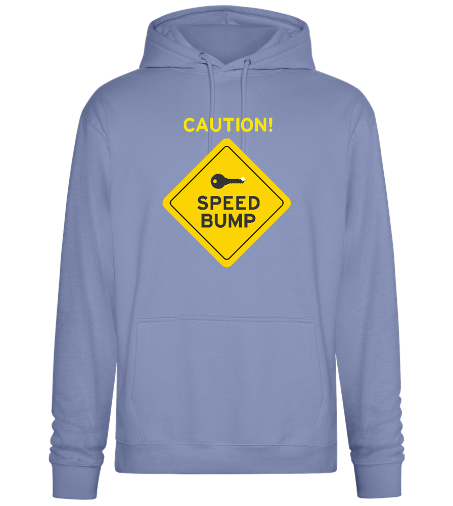 Speed Bump Ahead Design - Premium Essential Unisex Hoodie_BLUE_front