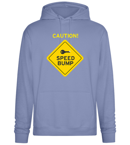 Speed Bump Ahead Design - Premium Essential Unisex Hoodie_BLUE_front