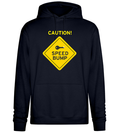 Speed Bump Ahead Design - Premium Essential Unisex Hoodie_FRENCH NAVY_front