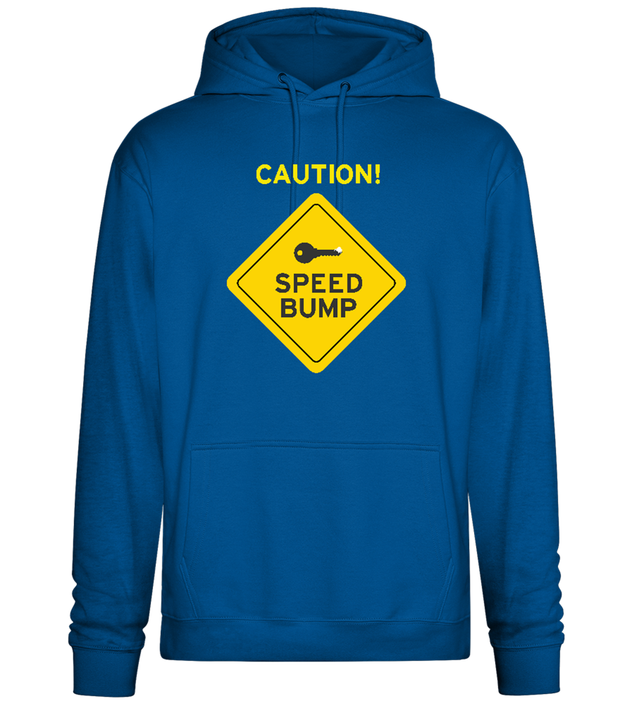 Speed Bump Ahead Design - Premium Essential Unisex Hoodie_ROYAL_front