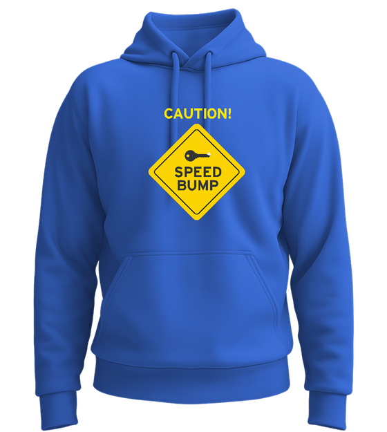 Speed Bump Ahead Design - Premium Essential Unisex Hoodie_ROYAL_front