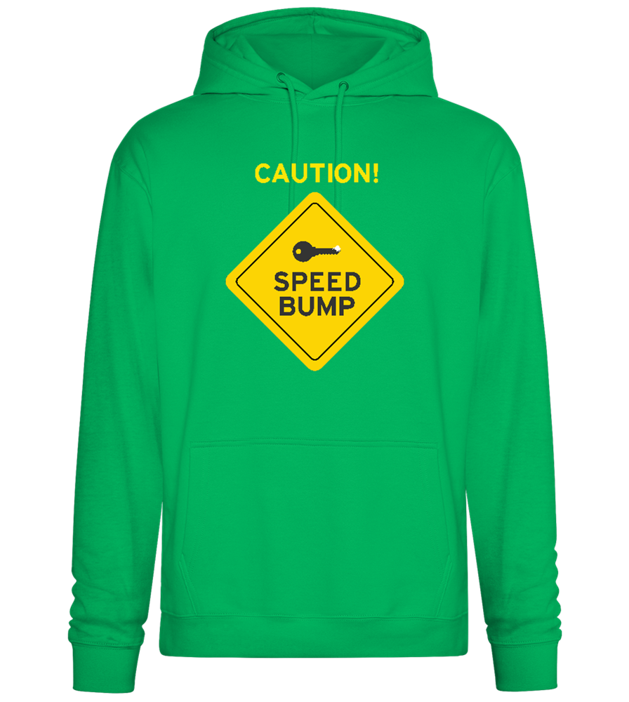 Speed Bump Ahead Design - Premium Essential Unisex Hoodie_SPRING GREEN_front