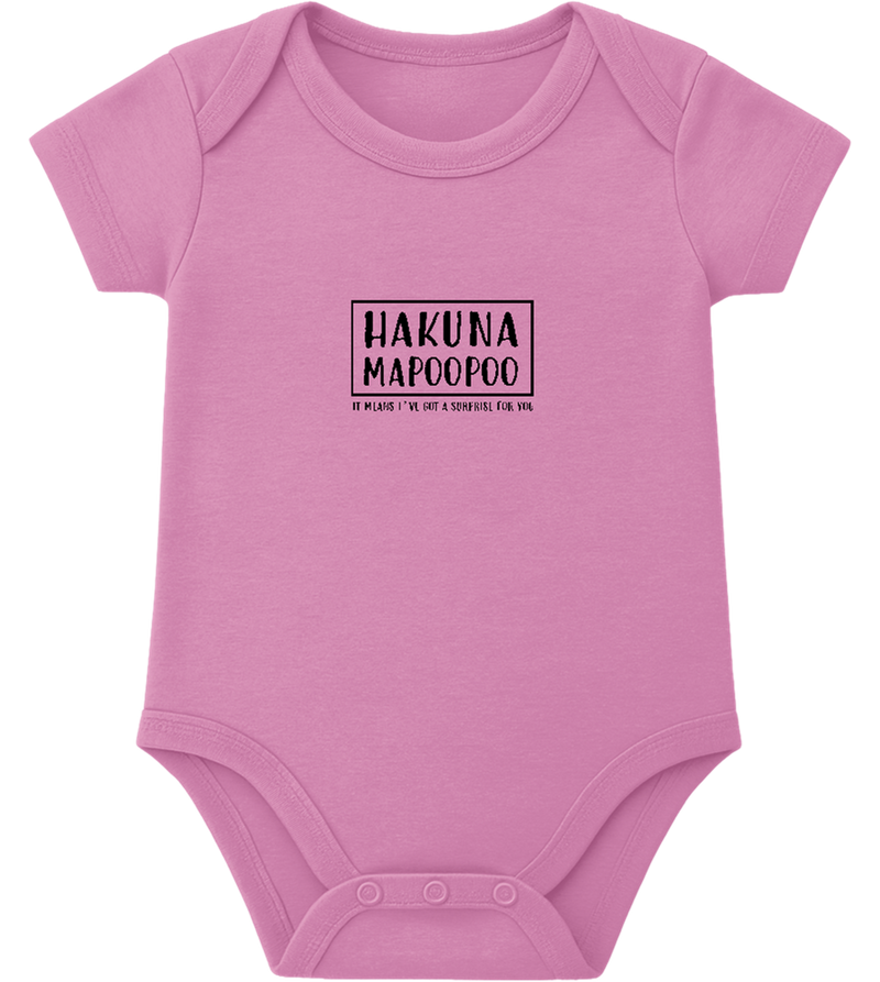 Hakuna Mapoopoo Design - Baby bodysuit_PINK ORCHID_front