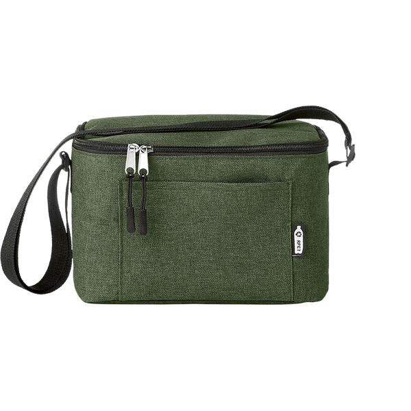 600D RPET Cooler Bag for Cans_DARK GREEN_front