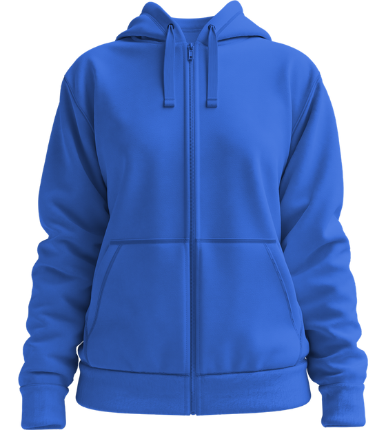 Premium women's zip hoodie_ROYAL BLUE_front