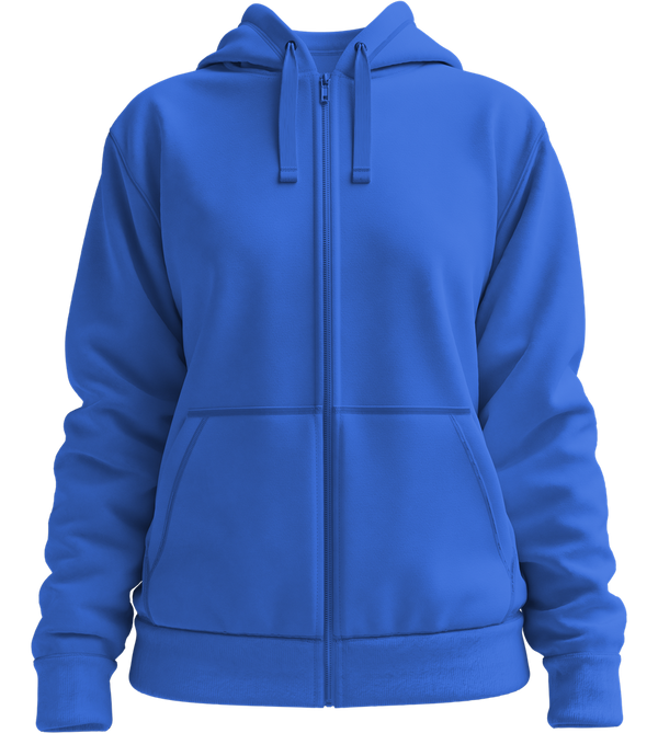 Premium women's zip hoodie_ROYAL BLUE_front