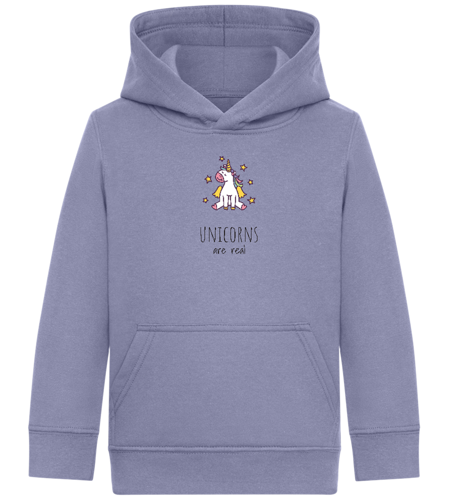 Unicorns Are Real Design - Comfort Kids Hoodie_BLUE_front