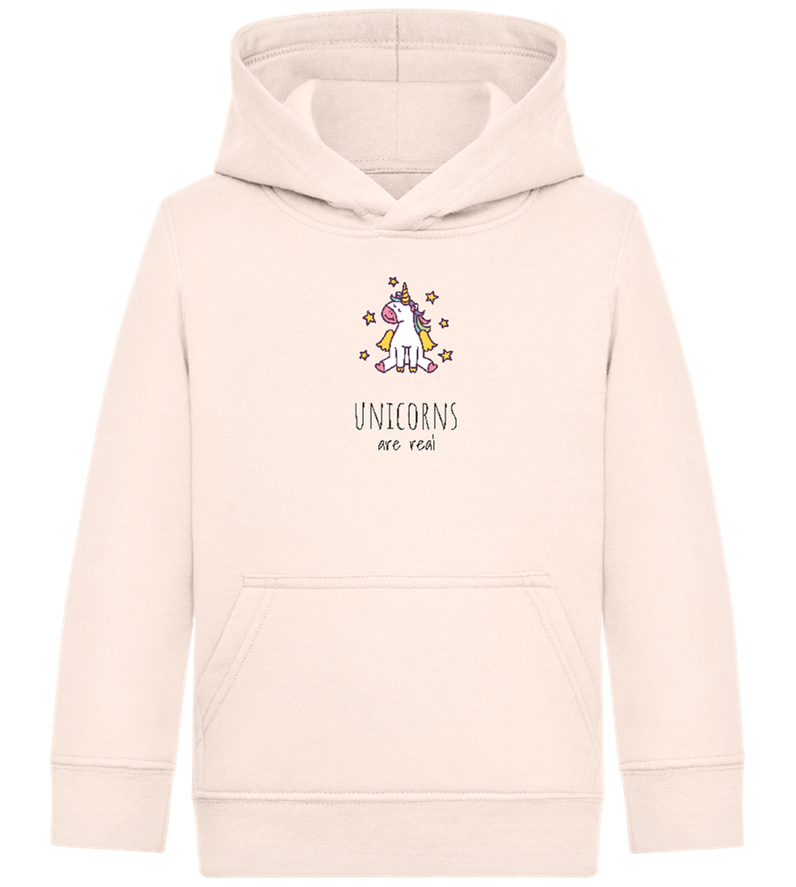 Unicorns Are Real Design - Comfort Kids Hoodie_LIGHT PEACH ROSE_front