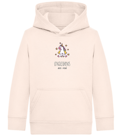 Unicorns Are Real Design - Comfort Kids Hoodie_LIGHT PEACH ROSE_front