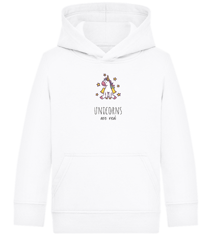 Unicorns Are Real Design - Comfort Kids Hoodie_WHITE_front