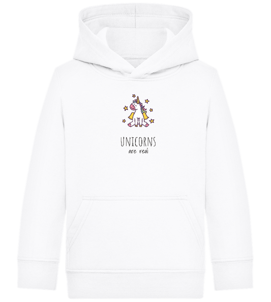 Unicorns Are Real Design - Comfort Kids Hoodie_WHITE_front