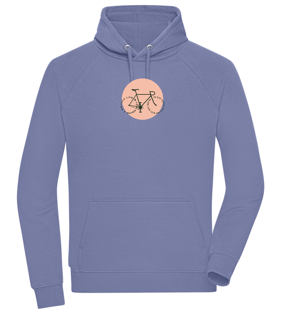 Bicycle Life Keep Moving Design - Comfort unisex hoodie_BLUE_front