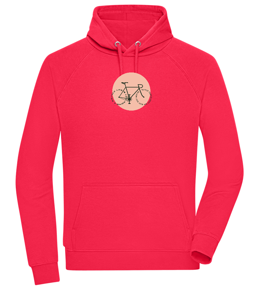 Bicycle Life Keep Moving Design - Comfort unisex hoodie_RED_front