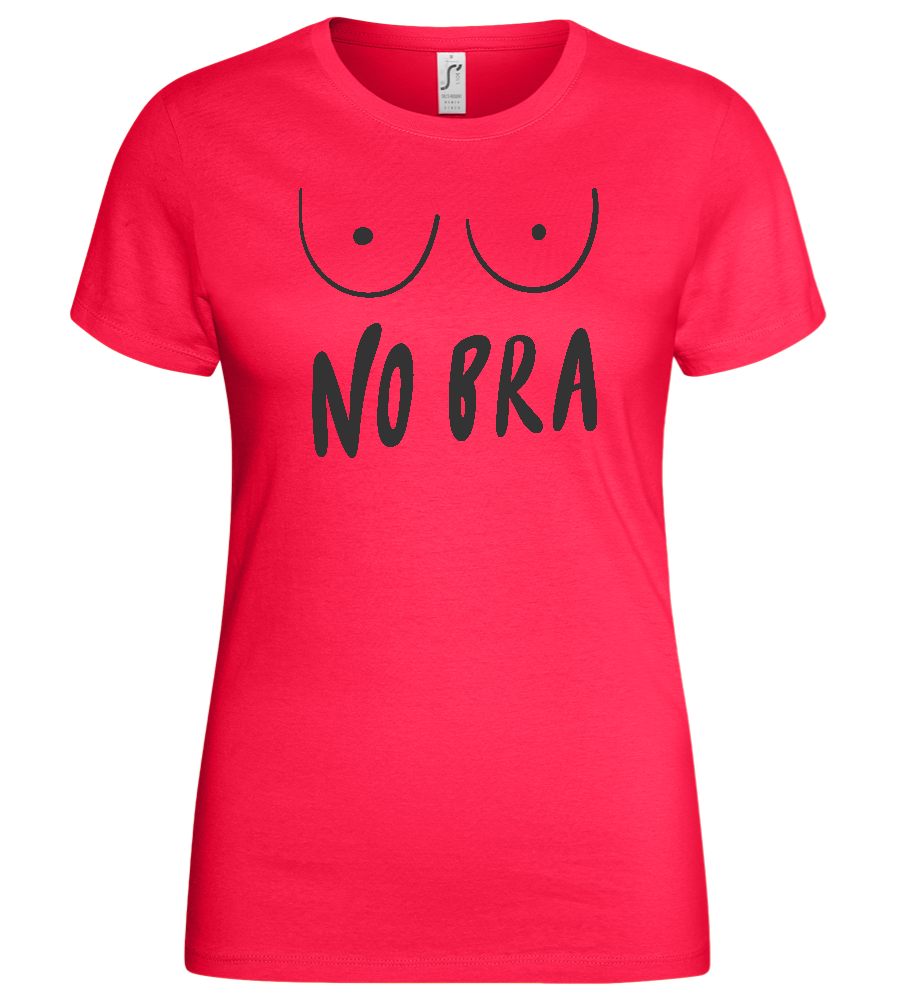 No Bra Design - Basic women's t-shirt_CORAL_front