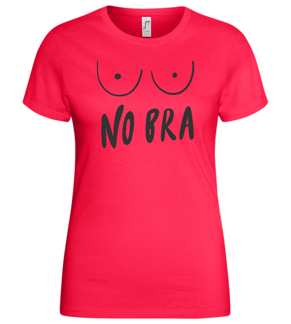 No Bra Design - Basic women's t-shirt_CORAL_front