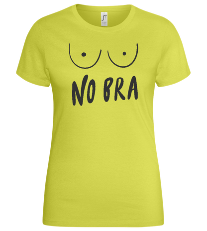 No Bra Design - Basic women's t-shirt_GREEN APPLE_front