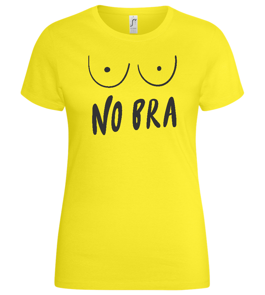 No Bra Design - Basic women's t-shirt_LEMON_front