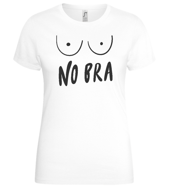 No Bra Design - Basic women's t-shirt_WHITE_front