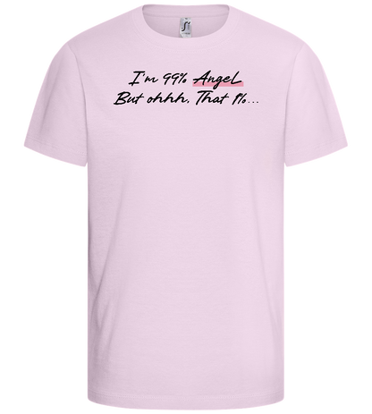 I'm 99% Angel Design - Basic kids t-shirt_LIGHT PINK_front