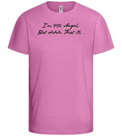 I'm 99% Angel Design - Basic kids t-shirt_PINK ORCHID_front