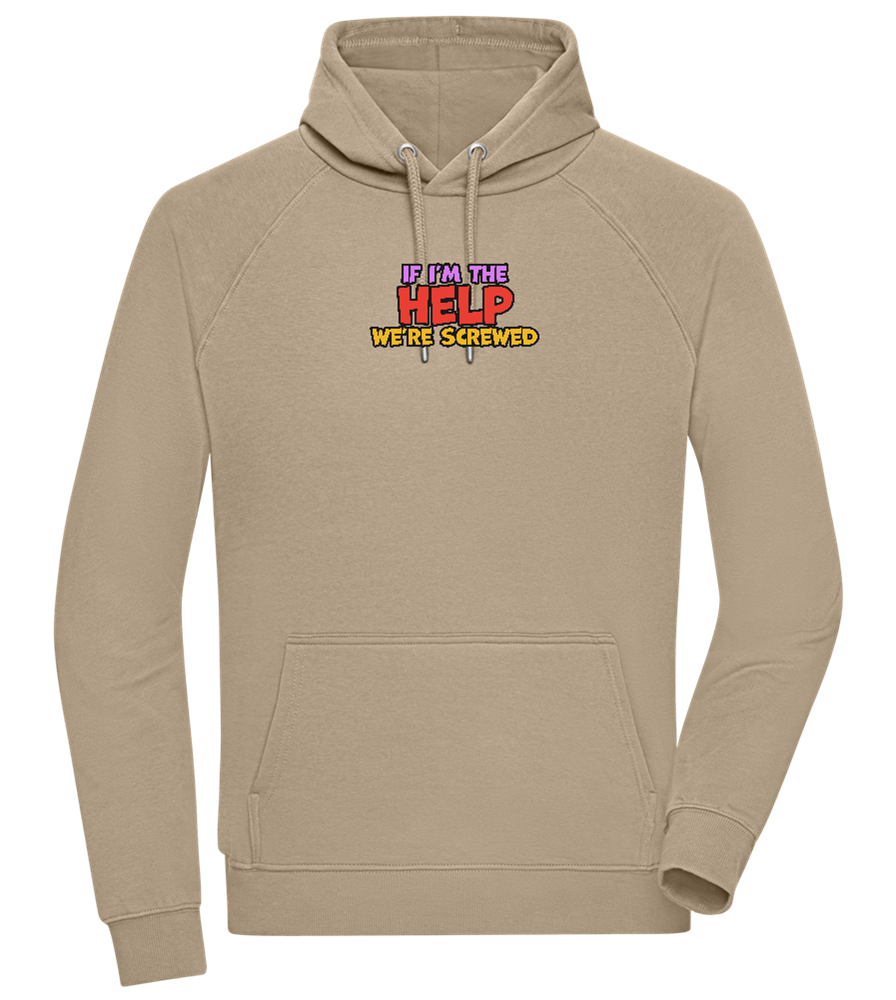 The Help Design - Comfort unisex hoodie_KHAKI_front