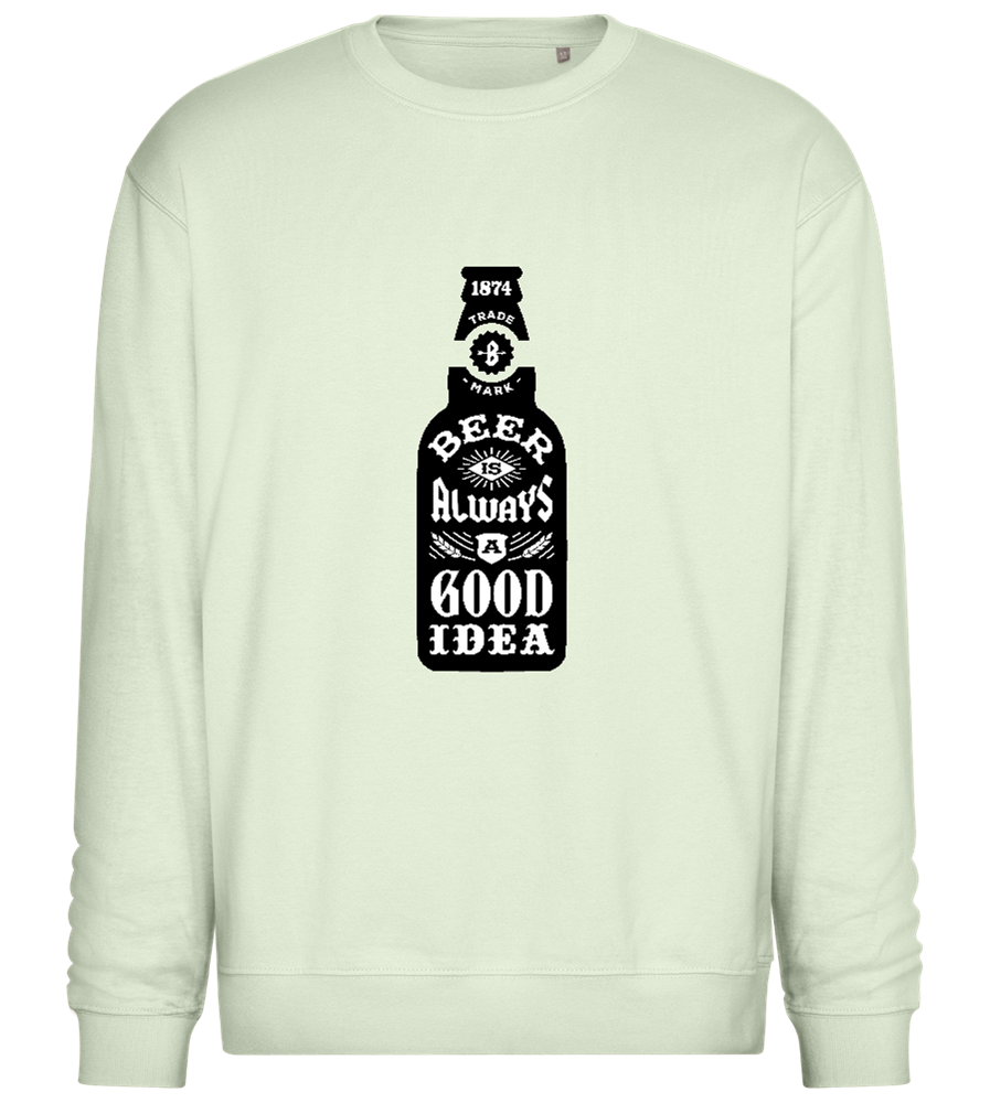 Always a Good Idea Design - Comfort Essential Unisex Sweater_CREAMY GREEN_front