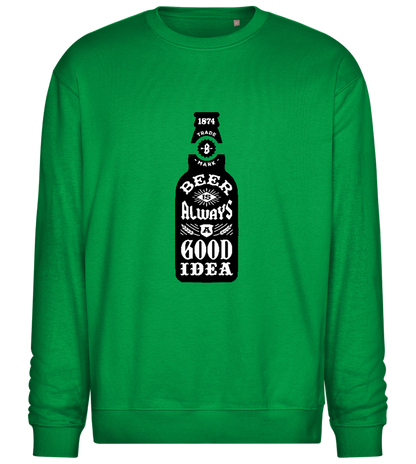 Always a Good Idea Design - Comfort Essential Unisex Sweater_MEADOW GREEN_front