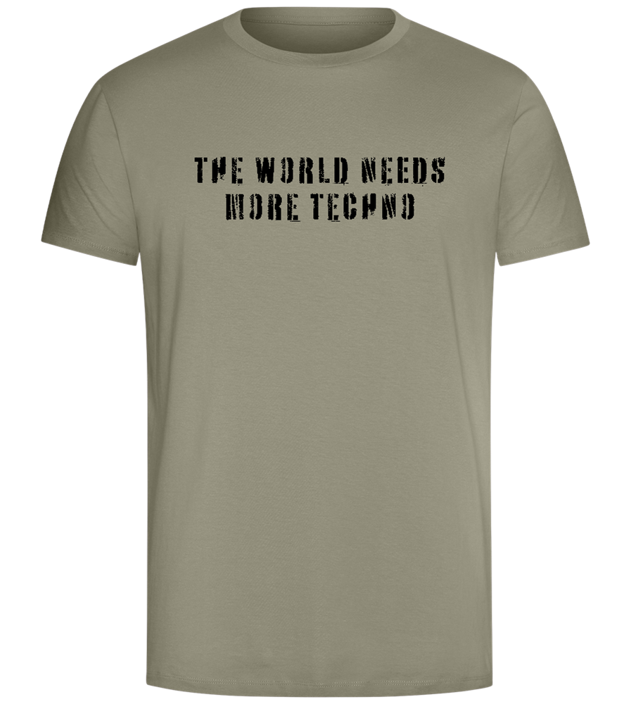 Need More Techno Design - Comfort Unisex T-Shirt_KHAKI_front