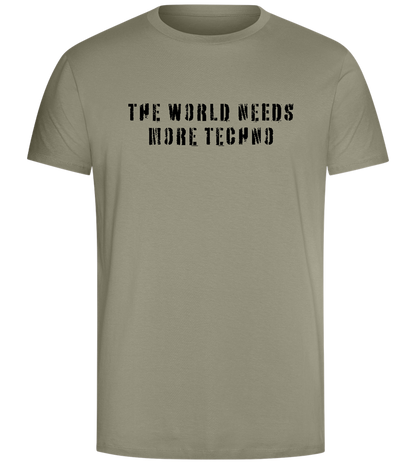 Need More Techno Design - Comfort Unisex T-Shirt_KHAKI_front