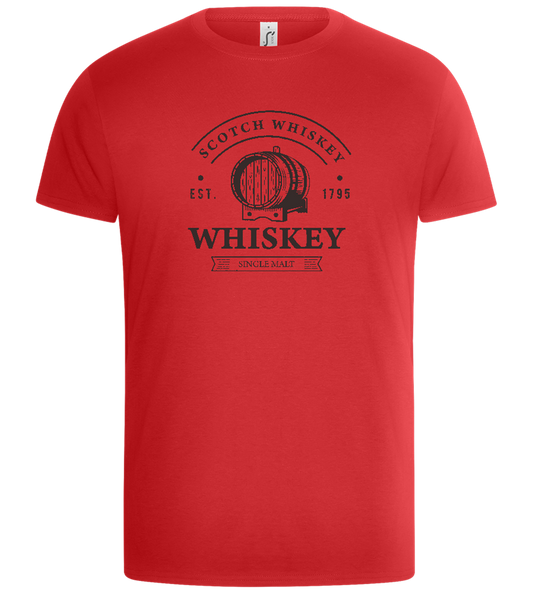 Scotch Whiskey Barrell Design - Basic Unisex T-Shirt_RED_front