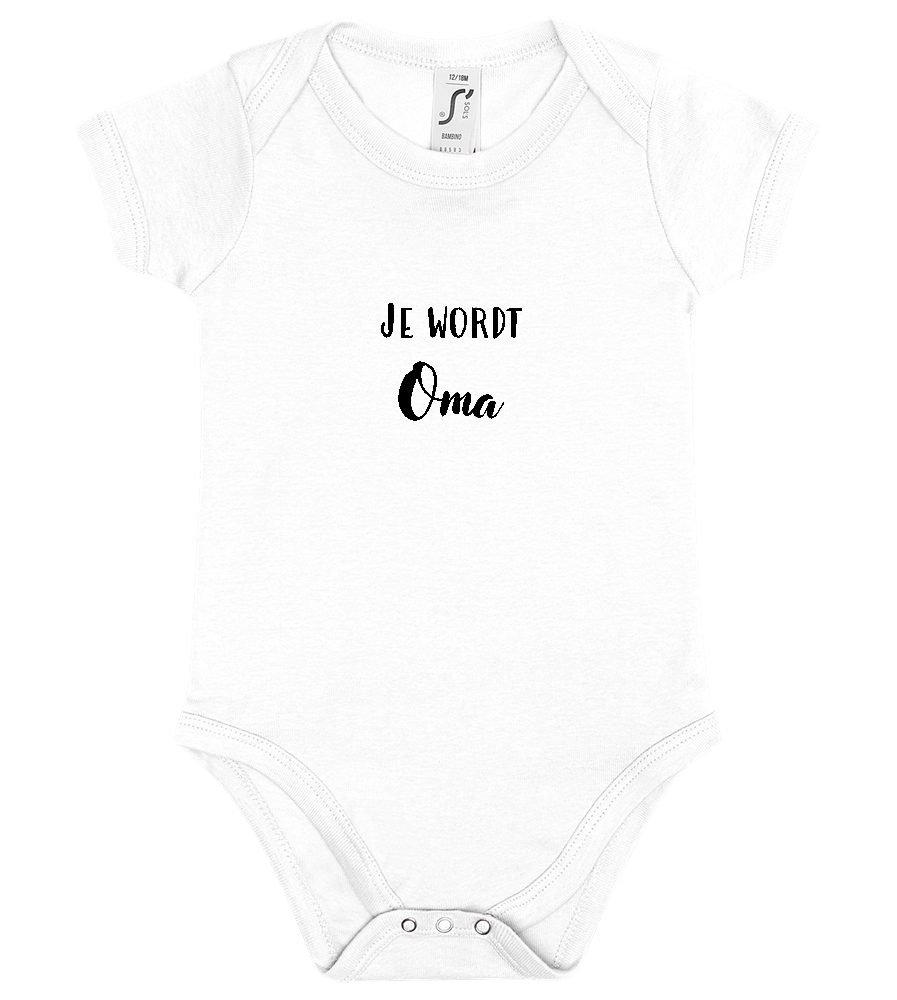 Je Wordt Oma Design - Baby bodysuit_WHITE_front