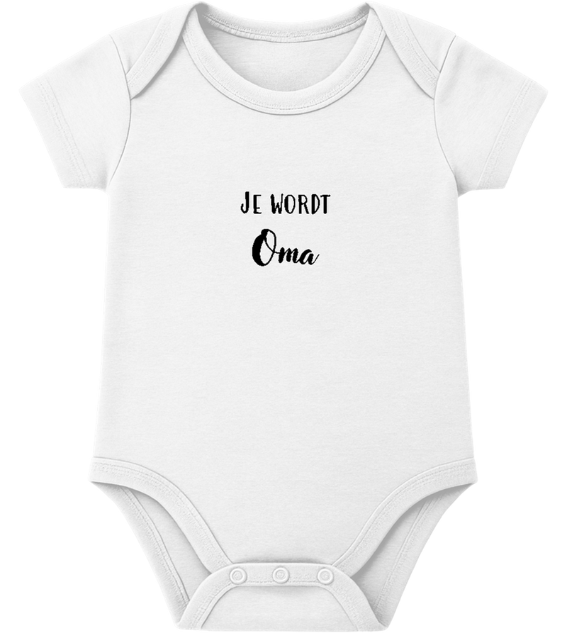 Je Wordt Oma Design - Baby bodysuit_WHITE_front