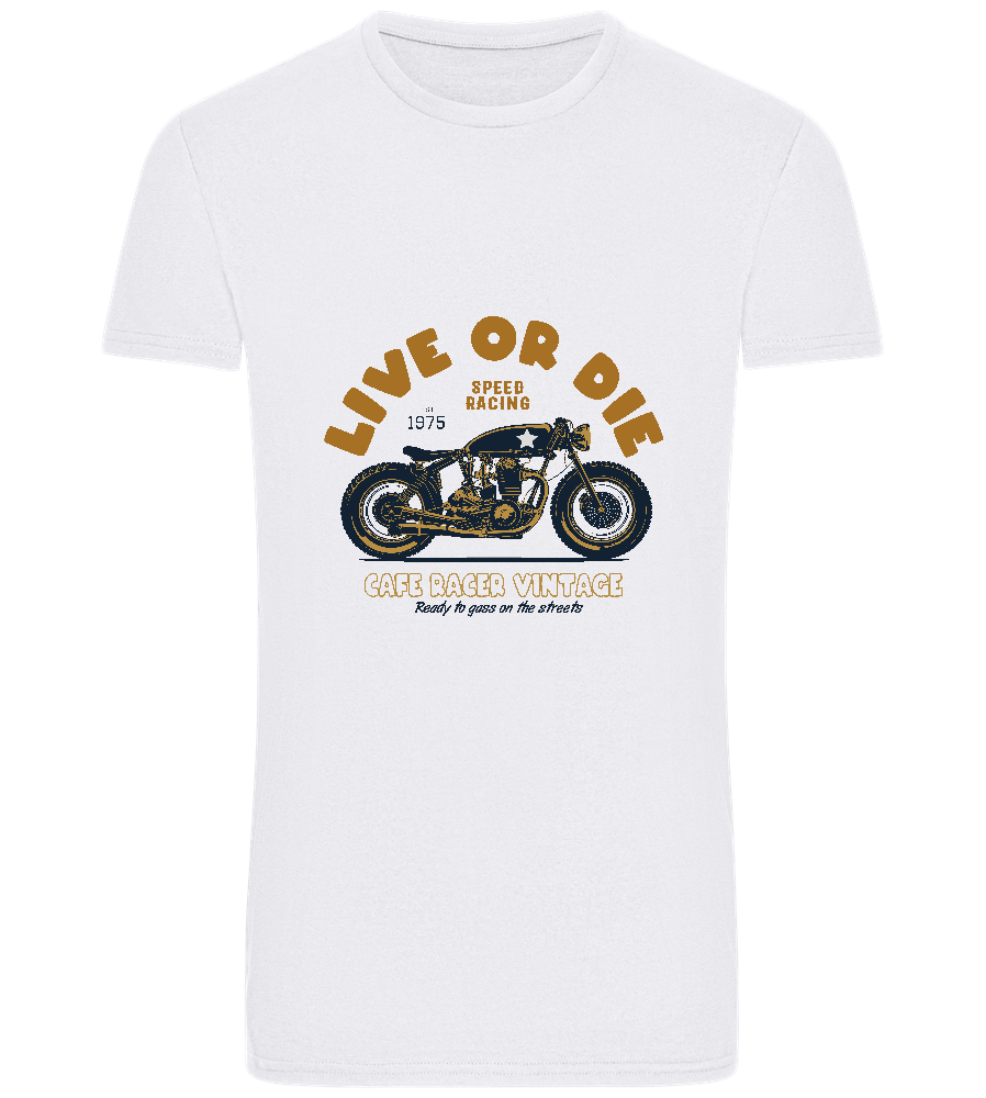 Cafe Racer Motor Design - Basic Unisex T-Shirt_WHITE_front