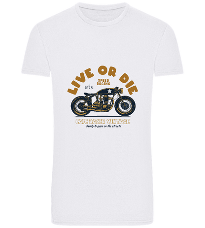 Cafe Racer Motor Design - Basic Unisex T-Shirt_WHITE_front