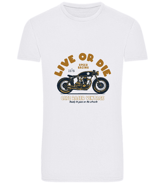Cafe Racer Motor Design - Basic Unisex T-Shirt_WHITE_front