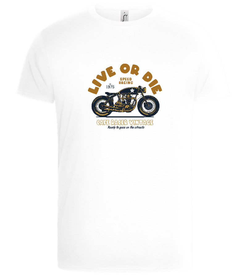 Cafe Racer Motor Design - Basic Unisex T-Shirt_WHITE_front