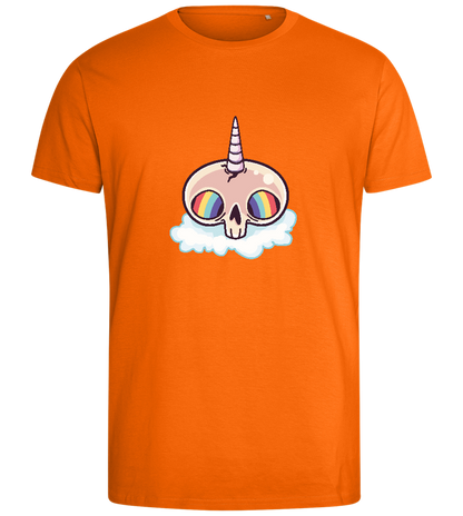 Unicorn Rainbow Design - Comfort men's fitted t-shirt_ORANGE_front