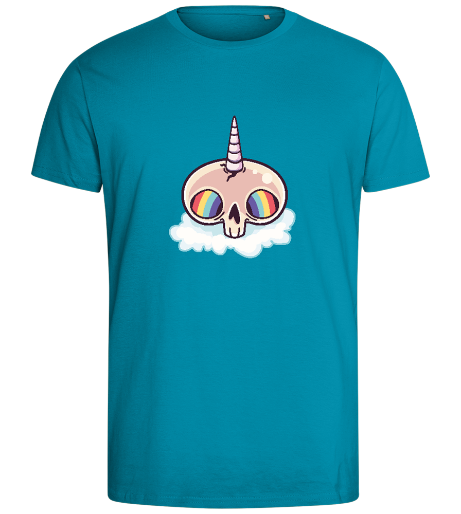 Unicorn Rainbow Design - Comfort men's fitted t-shirt_TURQUOISE_front