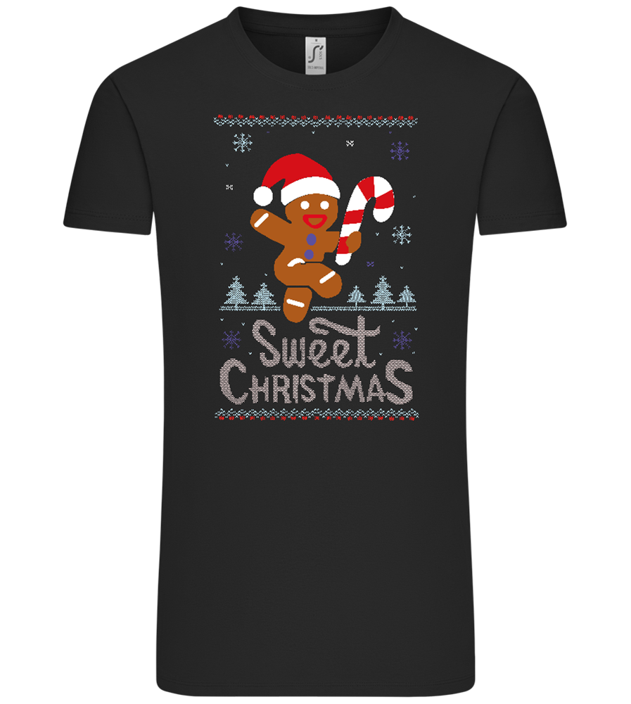 Gingerbread Man Design - Comfort Unisex T-Shirt_DEEP BLACK_front