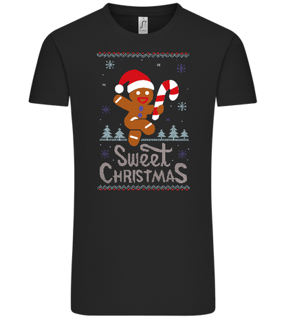 Gingerbread Man Design - Comfort Unisex T-Shirt_DEEP BLACK_front